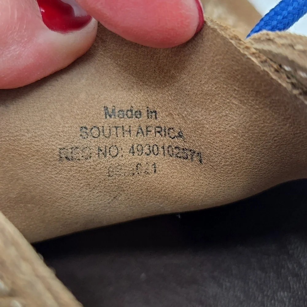Veldskoen | Chukka Brown Suede Blue Sole Lace Up Desert Boot Size 15